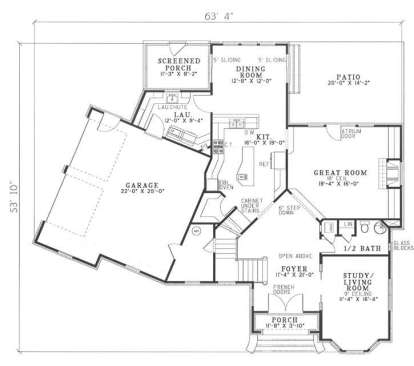 Floorplan 1 for House Plan #110-00110