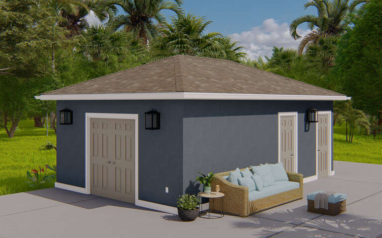 House Plan House Plan #30821 Angled Front Elevation