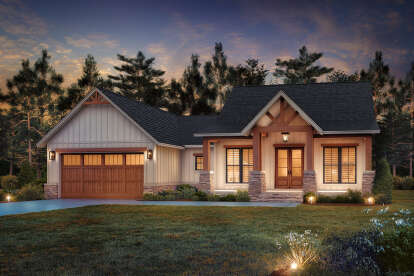Modern Farmhouse House Plan #041-00355 Elevation Photo