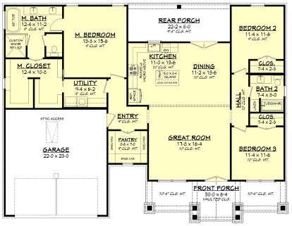 Main Floor  for House Plan #041-0035