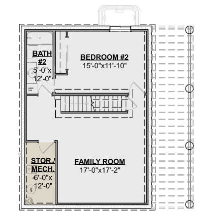 Basement for House Plan #1462-00115