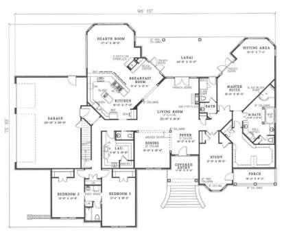 Floorplan 1 for House Plan #110-00111