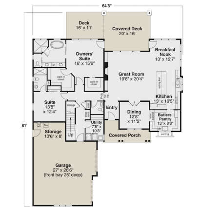 Main Floor  for House Plan #035-01083