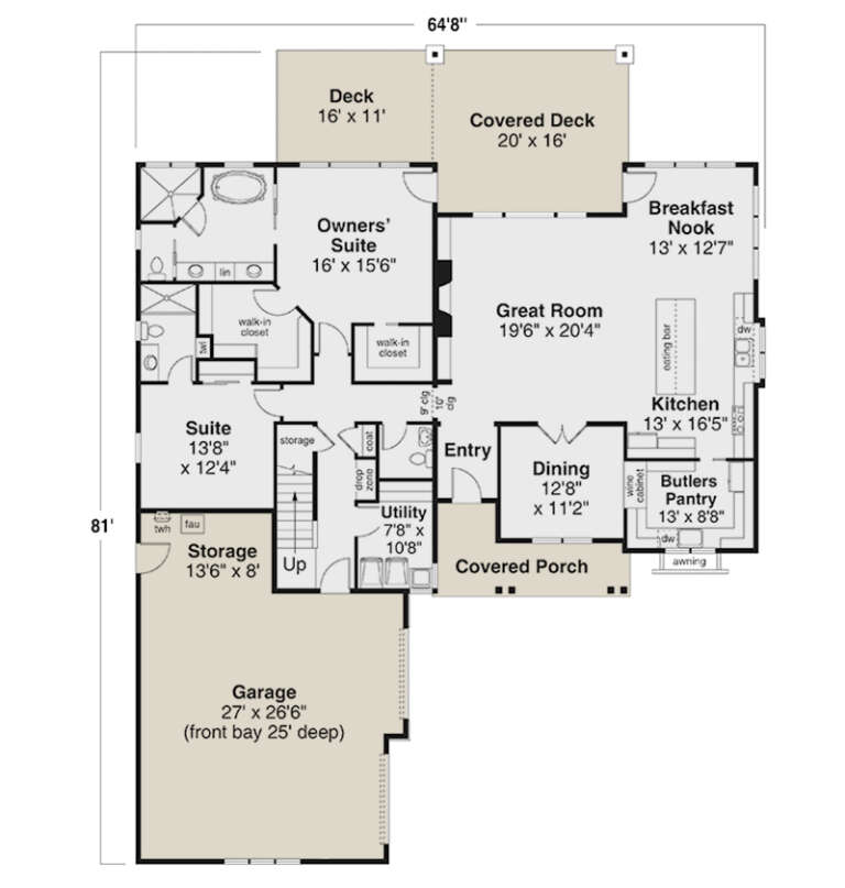 House Plan House Plan #30834 Drawing 1