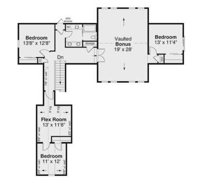 Second Floor for House Plan #035-01083