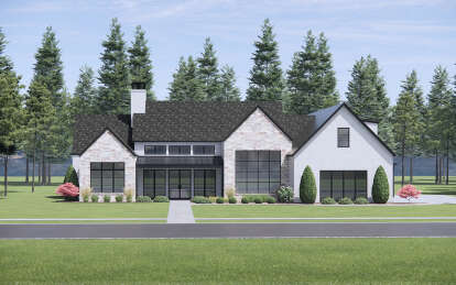 Modern Transitional House Plan #7983-00069 Elevation Photo