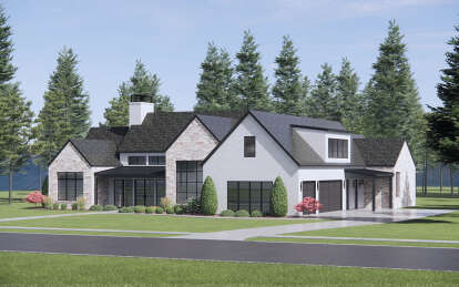 Modern Transitional House Plan #7983-00069 Elevation Photo