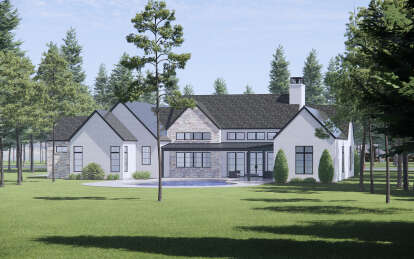 Modern Transitional House Plan #7983-00069 Elevation Photo