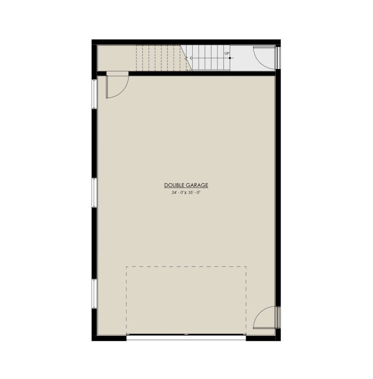 Contemporary 2 Car Garage Plan - 1,887 Square Feet, 1 Bedroom, 1 ...