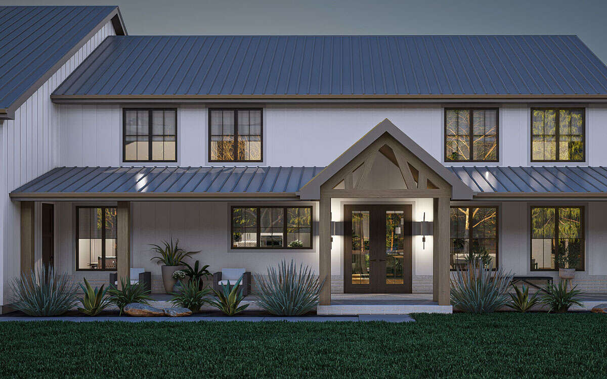 Barn Plan - 3,292 Square Feet, 4 Bedrooms, 2.5 Bathrooms