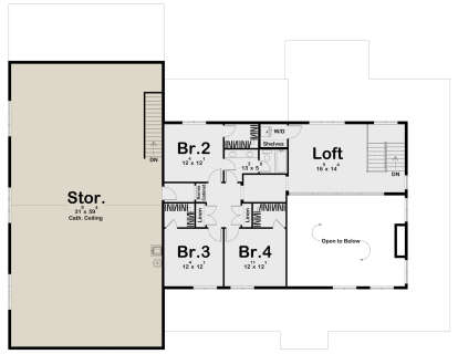 Second Floor for House Plan #963-00937