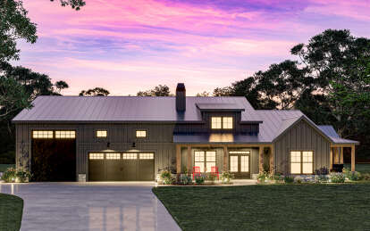 Barn House Plan #009-00396 Elevation Photo
