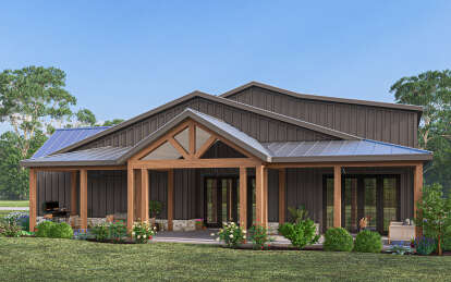 Barn House Plan #009-00396 Elevation Photo