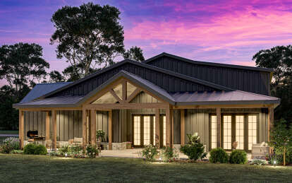 Barn House Plan #009-00396 Elevation Photo