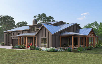 Barn House Plan #009-00396 Elevation Photo