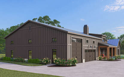 Barn House Plan #009-00396 Elevation Photo
