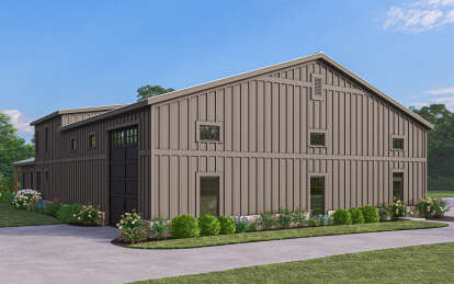 Barn House Plan #009-00396 Elevation Photo