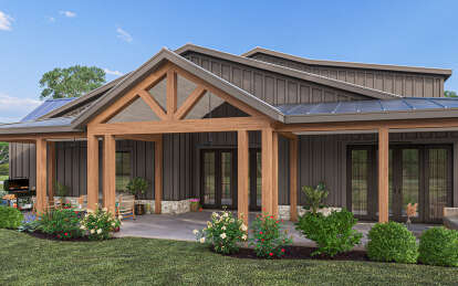 Barn House Plan #009-00396 Elevation Photo