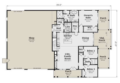 Main Floor  for House Plan #009-00396