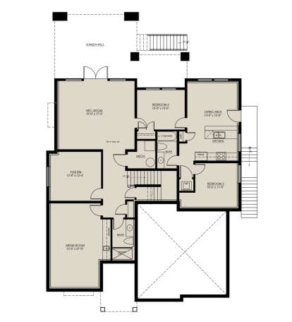 Basement for House Plan #8937-00066
