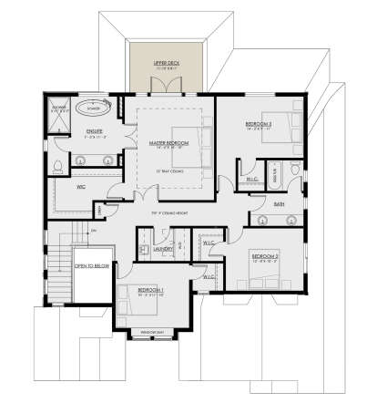 Second Floor for House Plan #8937-00070