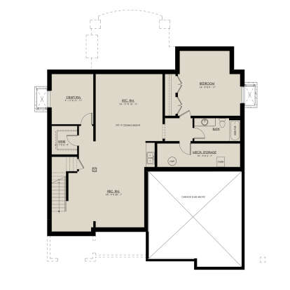 Basement for House Plan #8937-00070