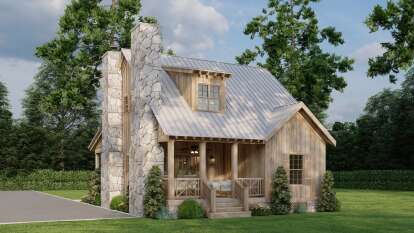 Cabin House Plan #8318-00387 Elevation Photo
