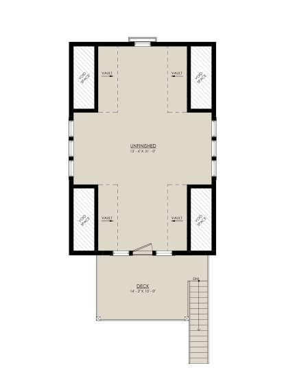 Alternate Second Floor Layout for House Plan #8937-00073