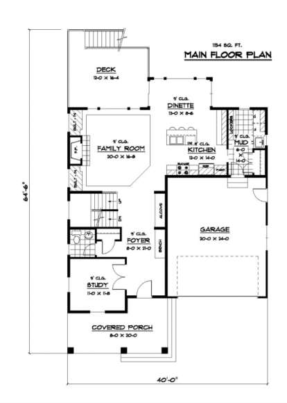 Main Floor for House Plan #098-00099