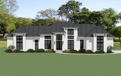 Modern Transitional House Plan #6849-00161 Elevation Photo