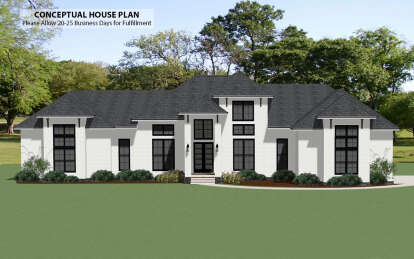Modern Transitional House Plan #6849-00161 Elevation Photo