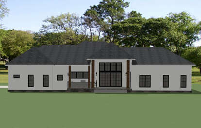 Modern Transitional House Plan #6849-00161 Elevation Photo