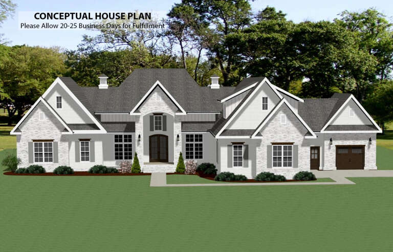 House Plan House Plan #30882 Front Elevation 