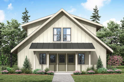 Modern Farmhouse House Plan #035-01084 Elevation Photo