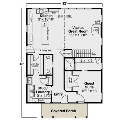 Main Floor  for House Plan #035-01084