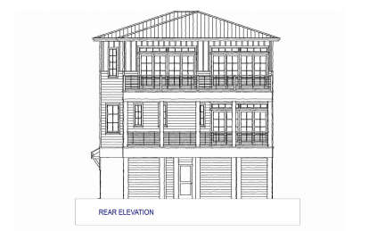 Coastal House Plan #6316-00002 Elevation Photo
