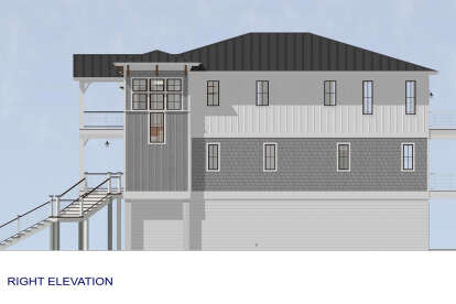 Coastal House Plan #6316-00003 Elevation Photo