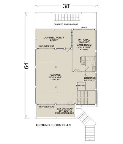 Ground Floor for House Plan #6316-00003
