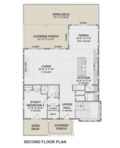 Second Floor for House Plan #6316-00003