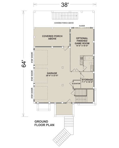 Ground Floor for House Plan #6316-00004