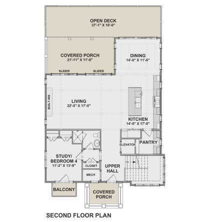 Second Floor for House Plan #6316-00004