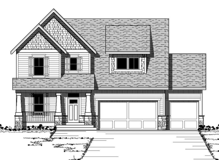 Craftsman House Plan #098-00100 Elevation Photo