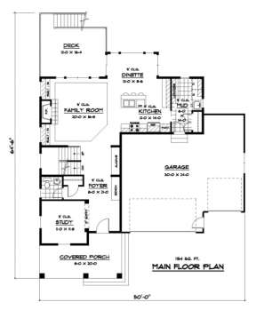Main Floor for House Plan #098-00100