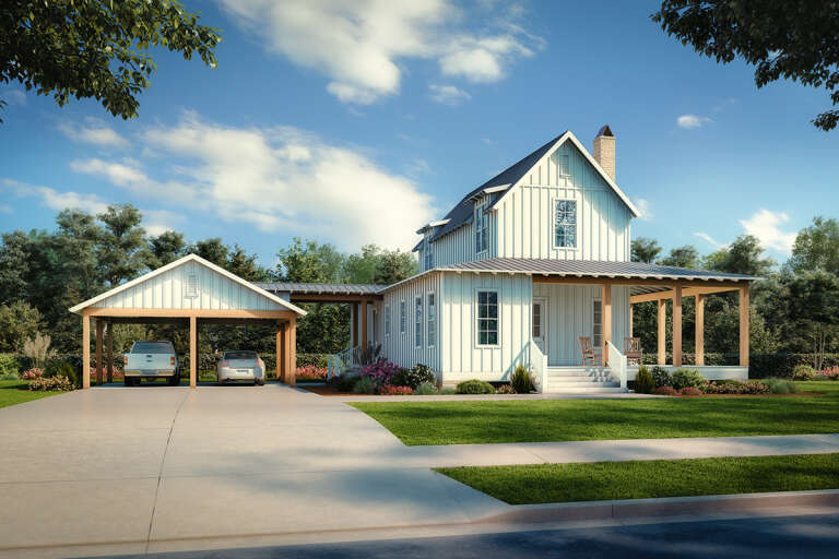 House Plan House Plan #30894 Angled Front Elevation