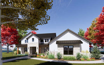 Modern Farmhouse House Plan #7983-00075 Elevation Photo