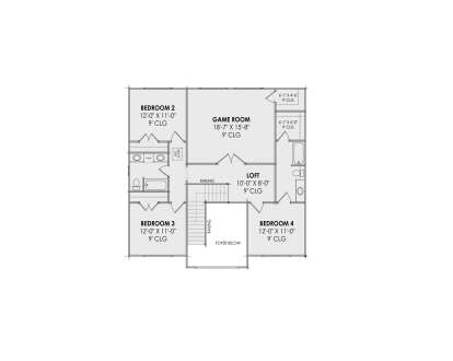 Second Floor for House Plan #7983-00078
