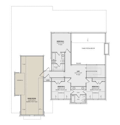 Second Floor for House Plan #7983-00079