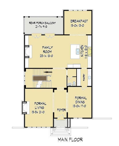 Main Floor  for House Plan #6472-00001