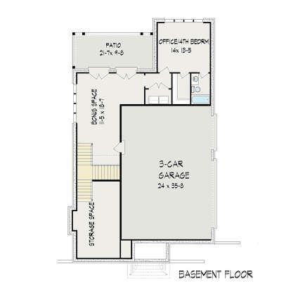 Basement for House Plan #6472-00001