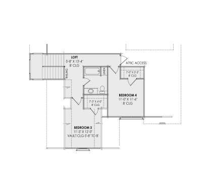 Second Floor for House Plan #7983-00094
